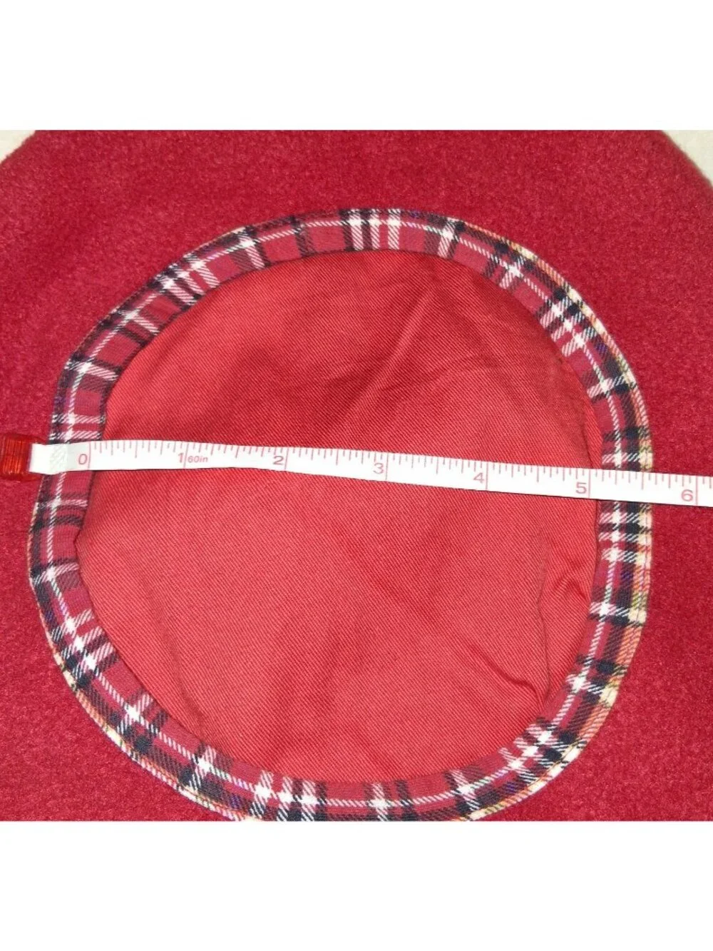 Disney Store Beret Winnie The Pooh Bugle Red Fleece Embroidered Youth Size Small
